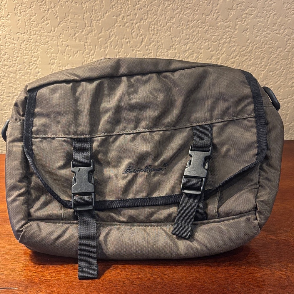 Eddie Bauer Greenish Brown Messenger Bag